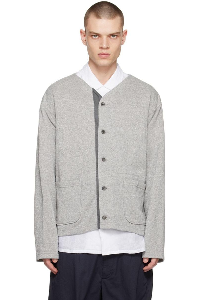 Engineered Garments Creweck Cardigan Green Engineered Garments Knit Cardigan | HIP