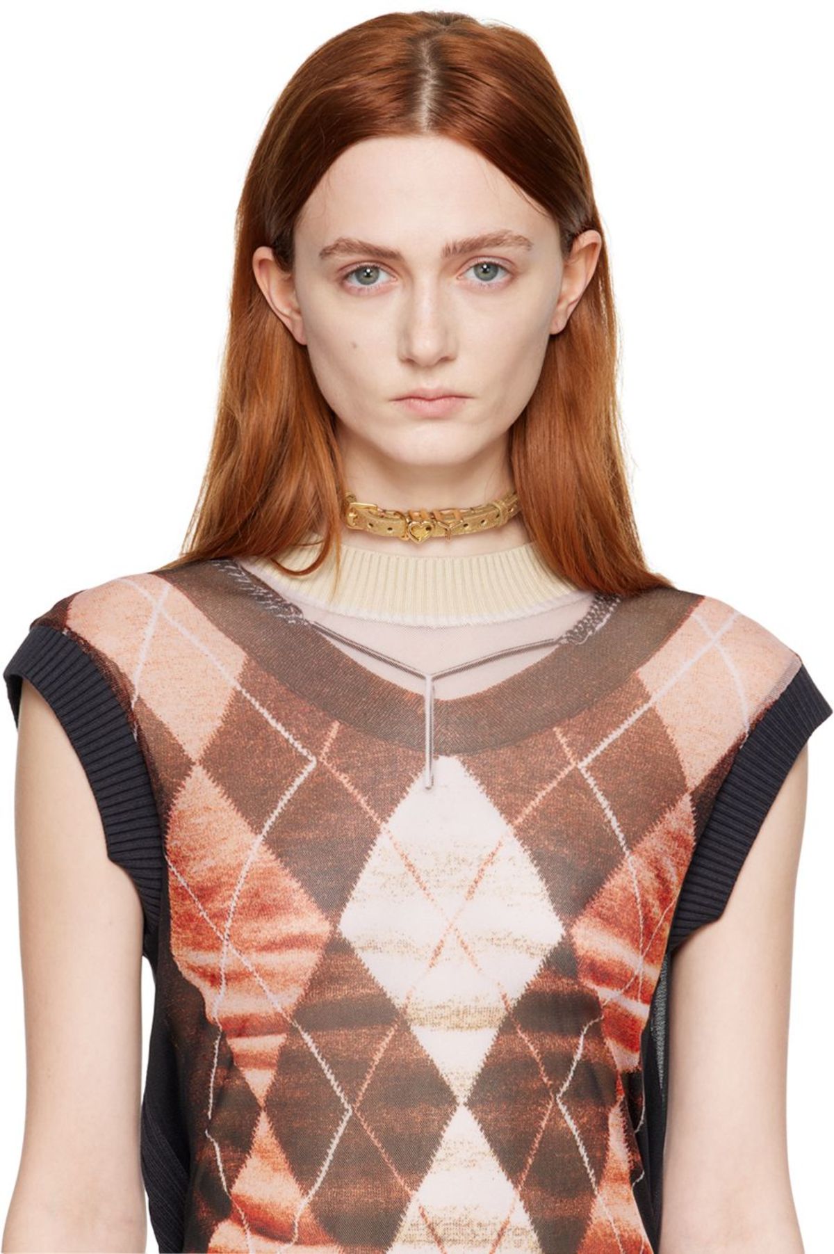 Y/Project Y Heart Belt Choker Gold Garmentory