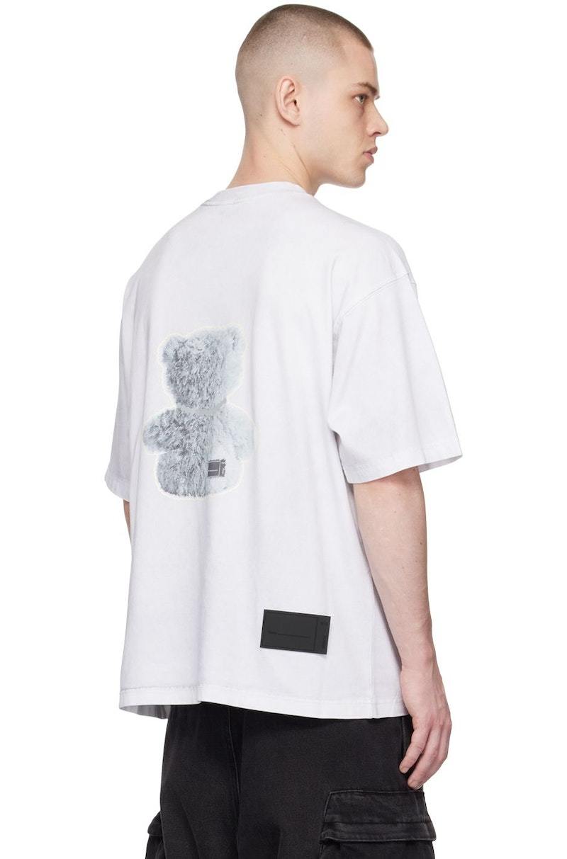 【関税込み】We11done ホワイト Punk Teddy Tシャツ we11done-PEARL-NECKLACE-TEDDY-