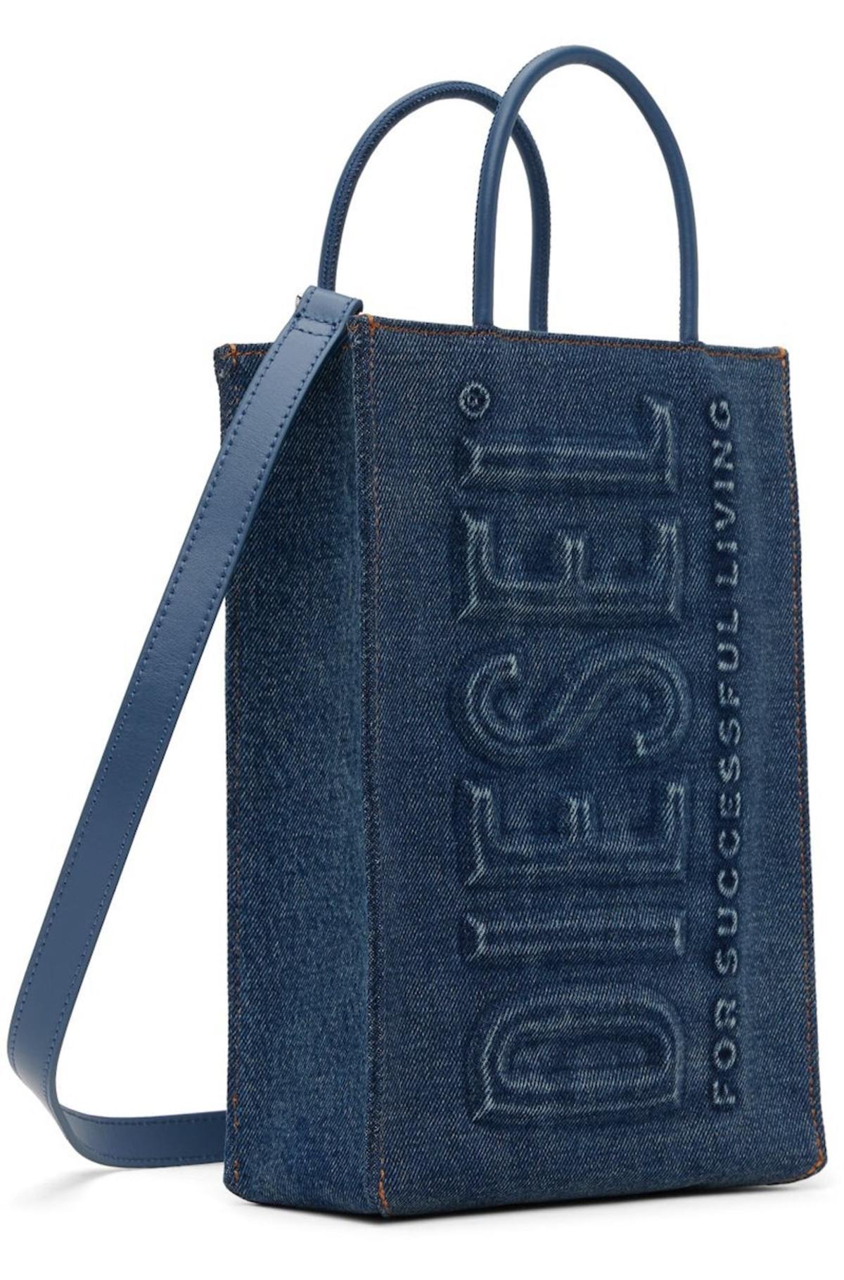 Diesel DSL Shopper 3D M X Tote Navy Garmentory