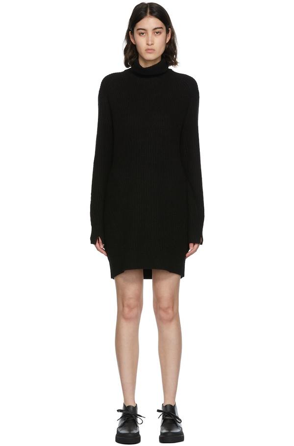 adele long black dress Zandie Cashmere Blend Knit Midi Dress / Black | MESHKI main image 1