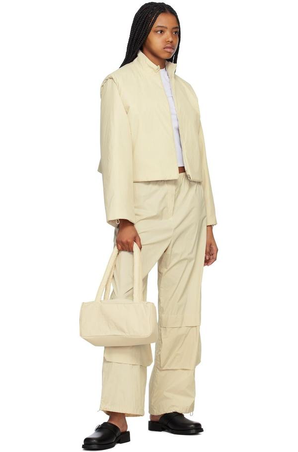 AMOMENTO Beige Detachable Sleeve Reversible Jacket - Light Beige