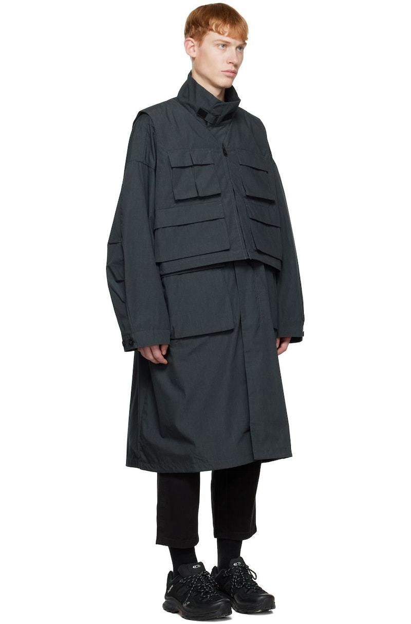 Gramicci Gray F CE Edition Layered Coat - CHARCOAL | Garmentory