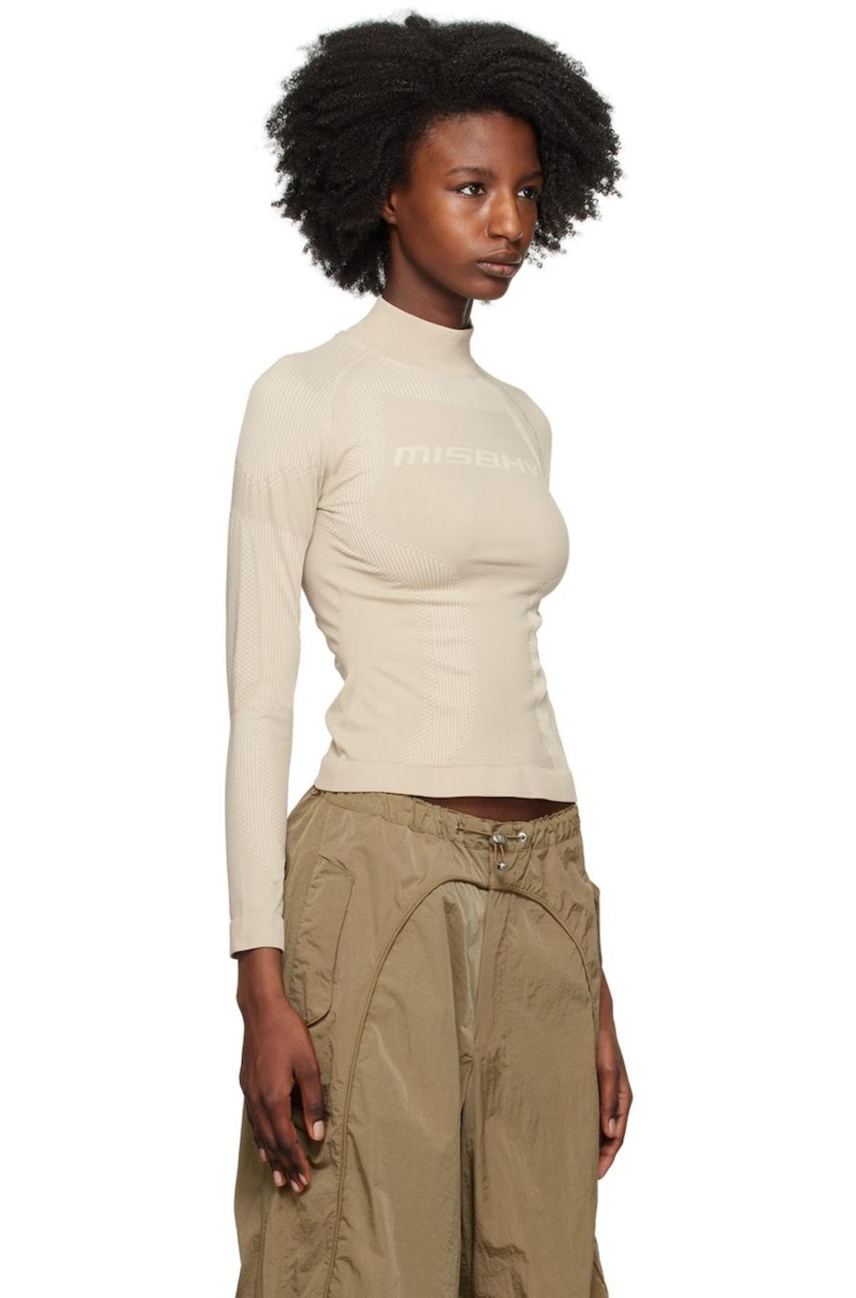 MISBHV カーキ　トップス MISBHV Active Long Sleeve Top - Beige | Garmentory