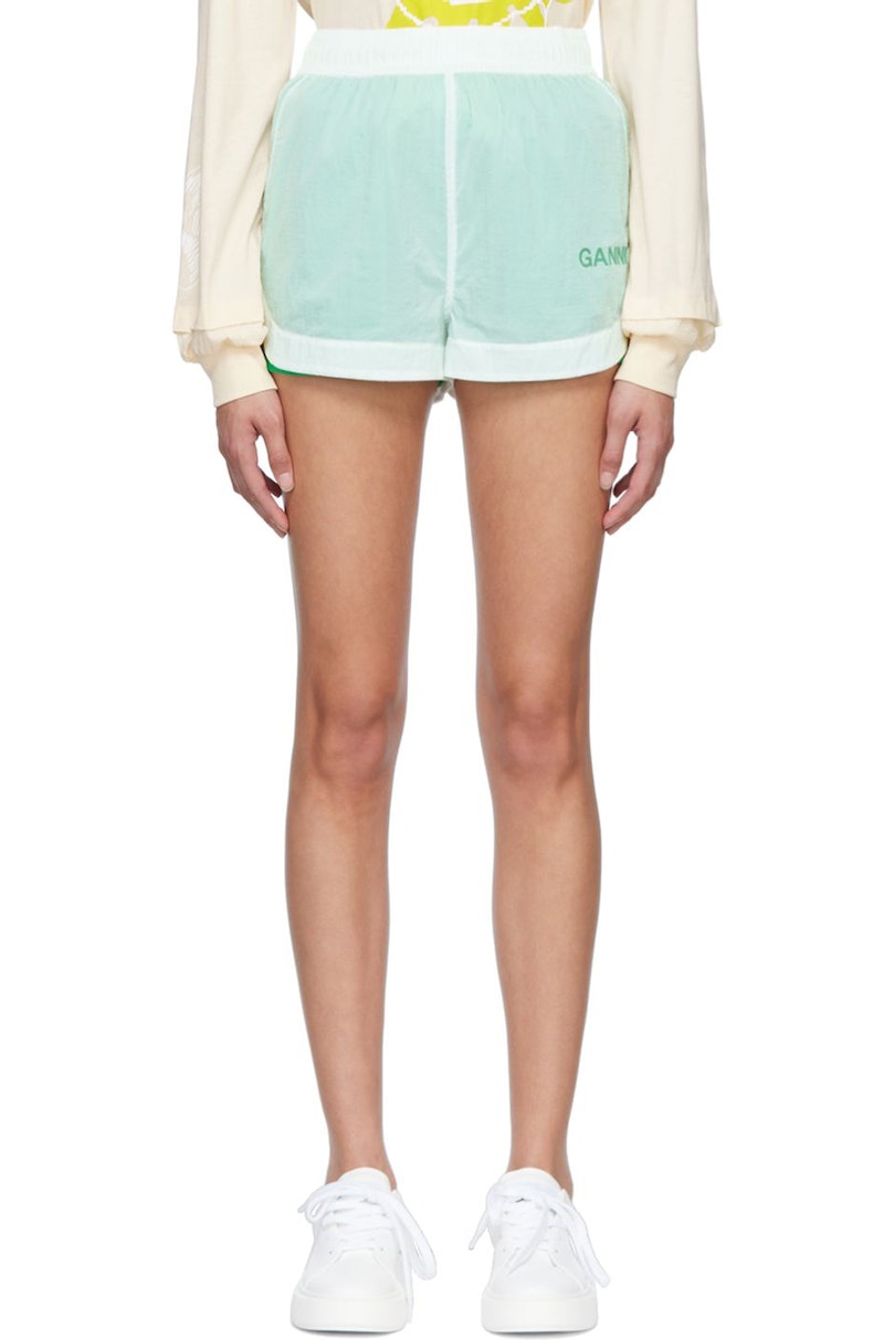 【関税&送料込み】Ganni Nylon Shorts GANNI Recycled Nylon Shorts - Bright White | Garmentory