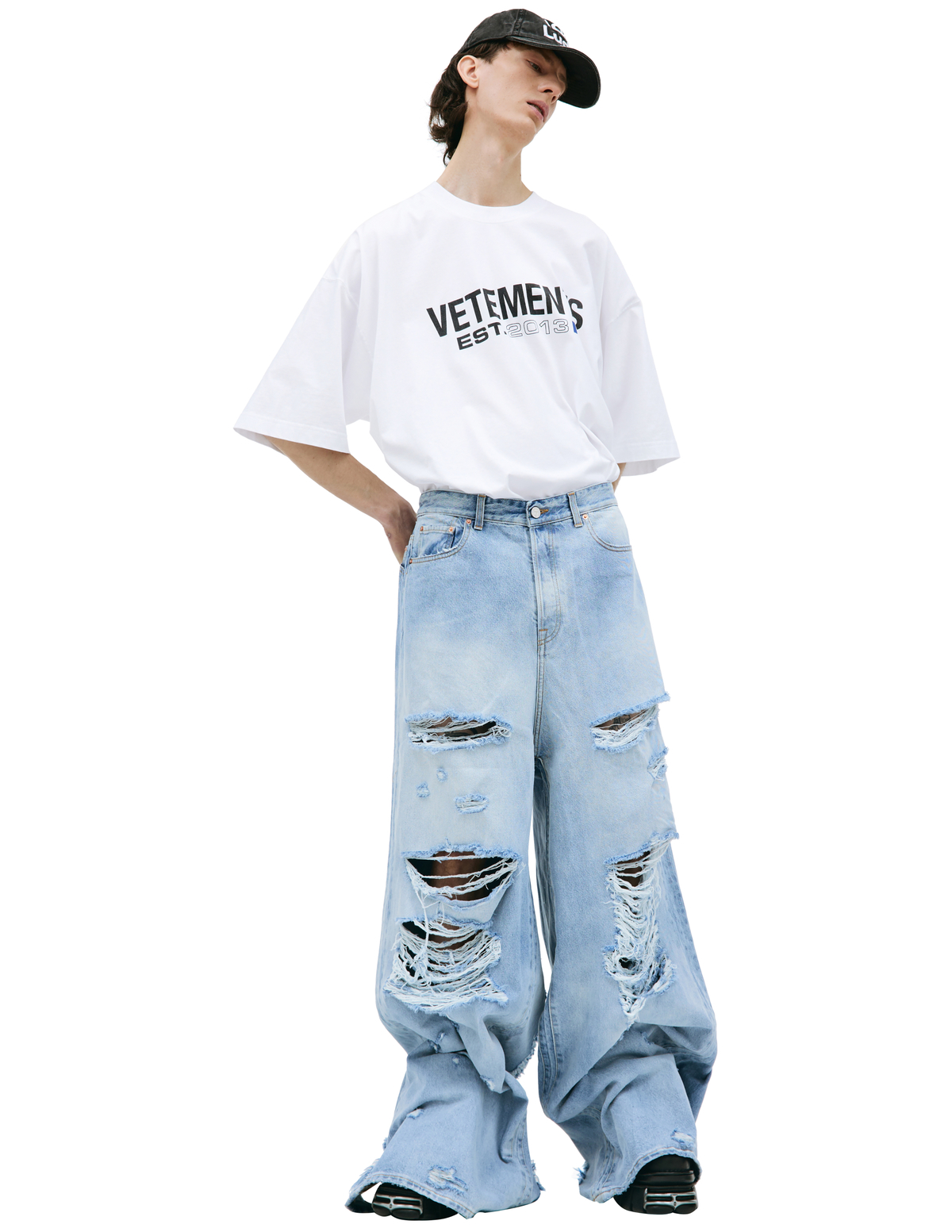 Vetements Distressed Jeans - Blue | Garmentory