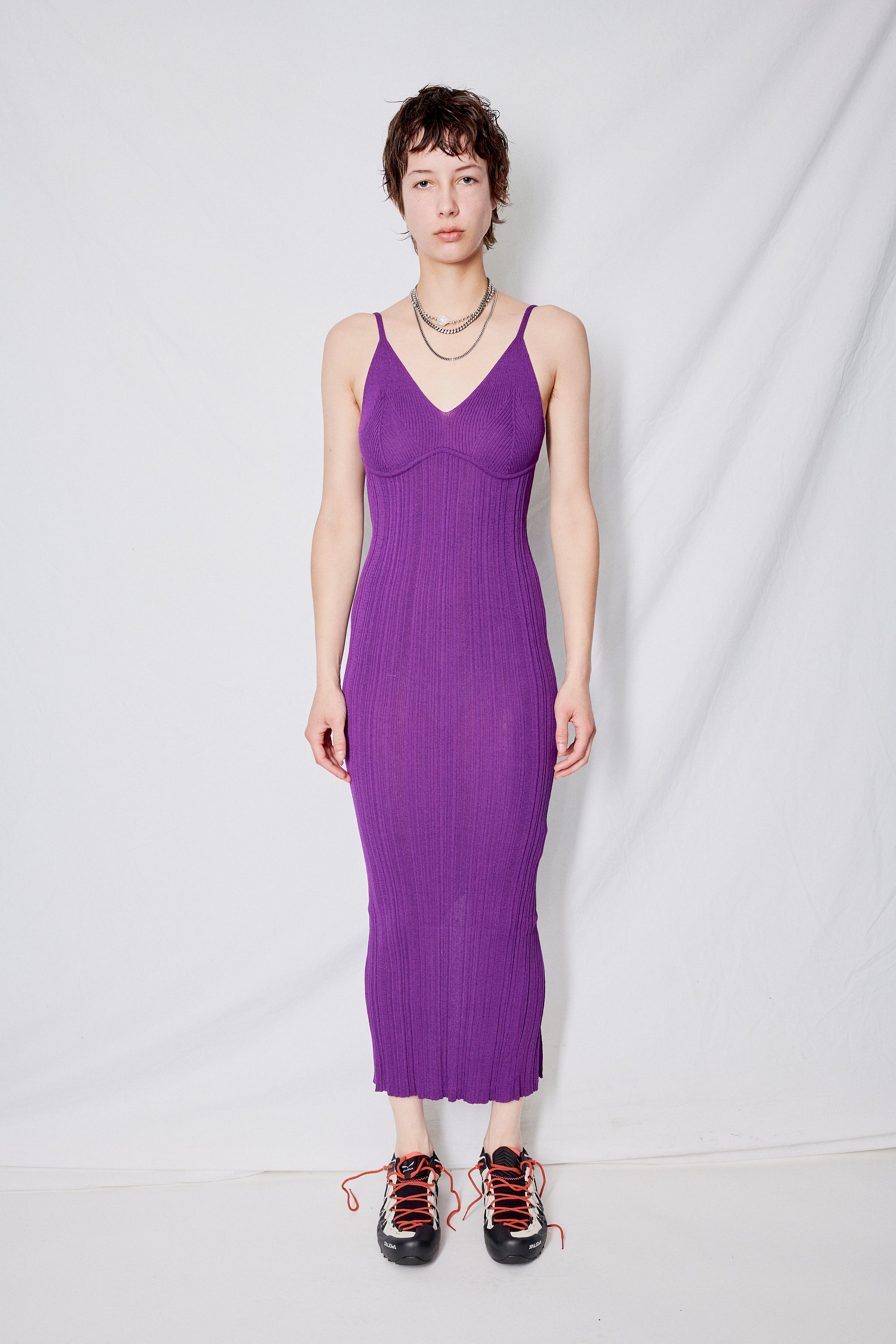 open lace back dress S/S 2011 Isabel Marant Strapless Purple Print Runway Dress Look 3   Shrimpton Couture