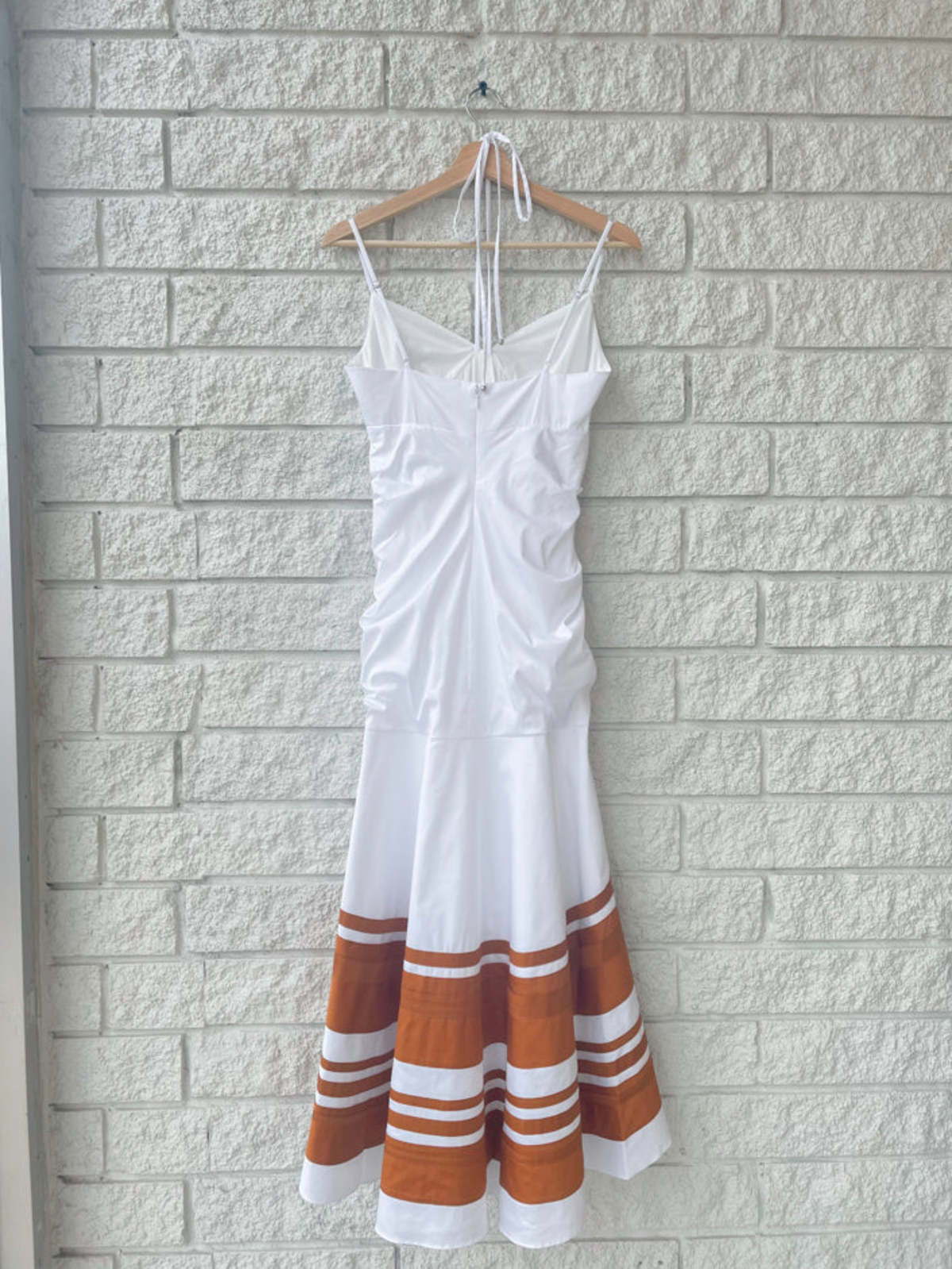 Veronica Beard FITZ DRESS - WHITE/GOLDEN SAND - Image 3 of 4