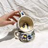 Victoria Savka Blue Pansies Mug - Thumbnail 3