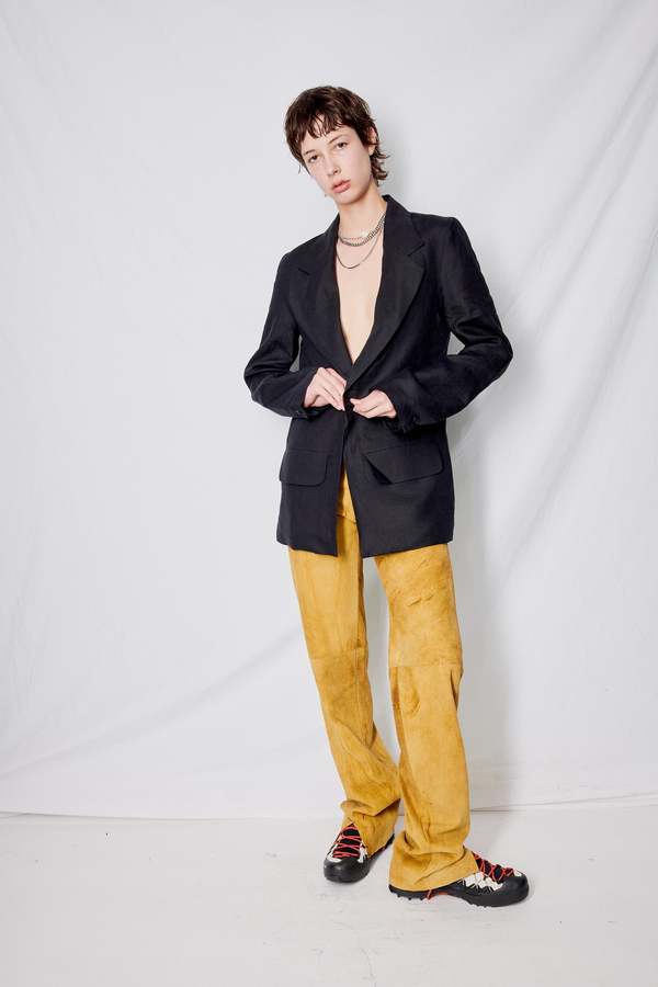 Gabriela Coll Garments Linen Jacket - Black | Garmentory