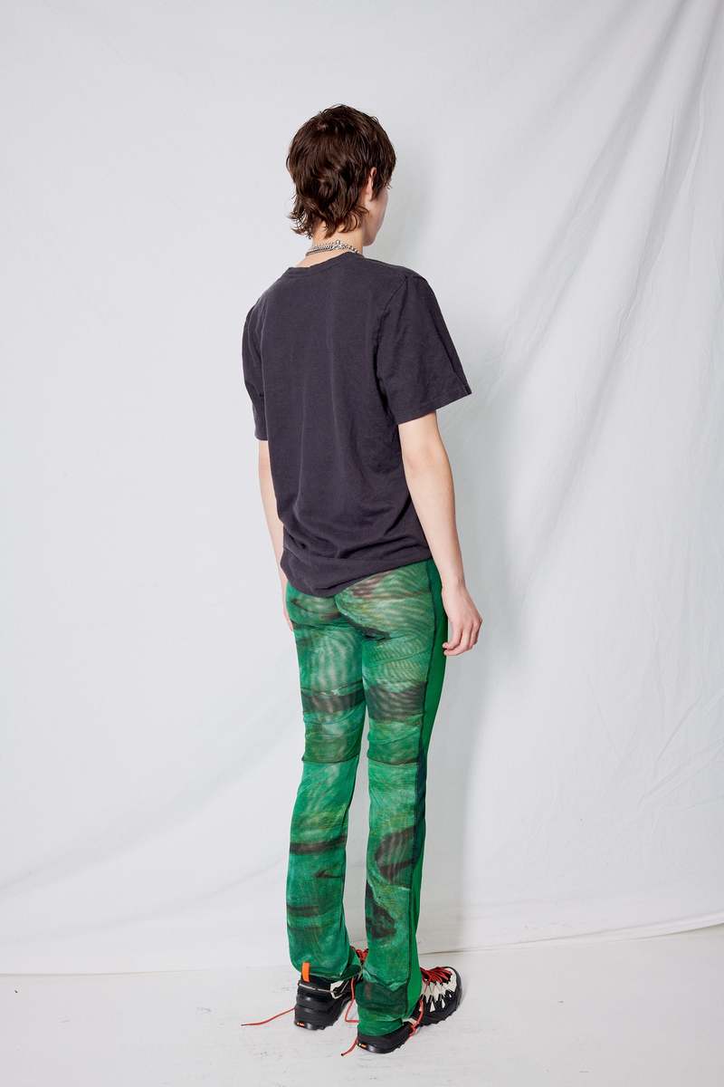 Ottolinger Brook Print Mesh Pants - Green | Garmentory