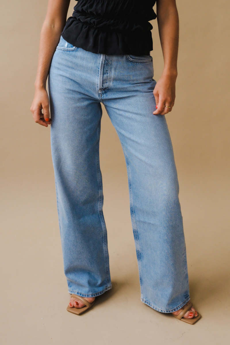 Agolde Low Slung Baggy - Kight Indigo Void Wash | Garmentory
