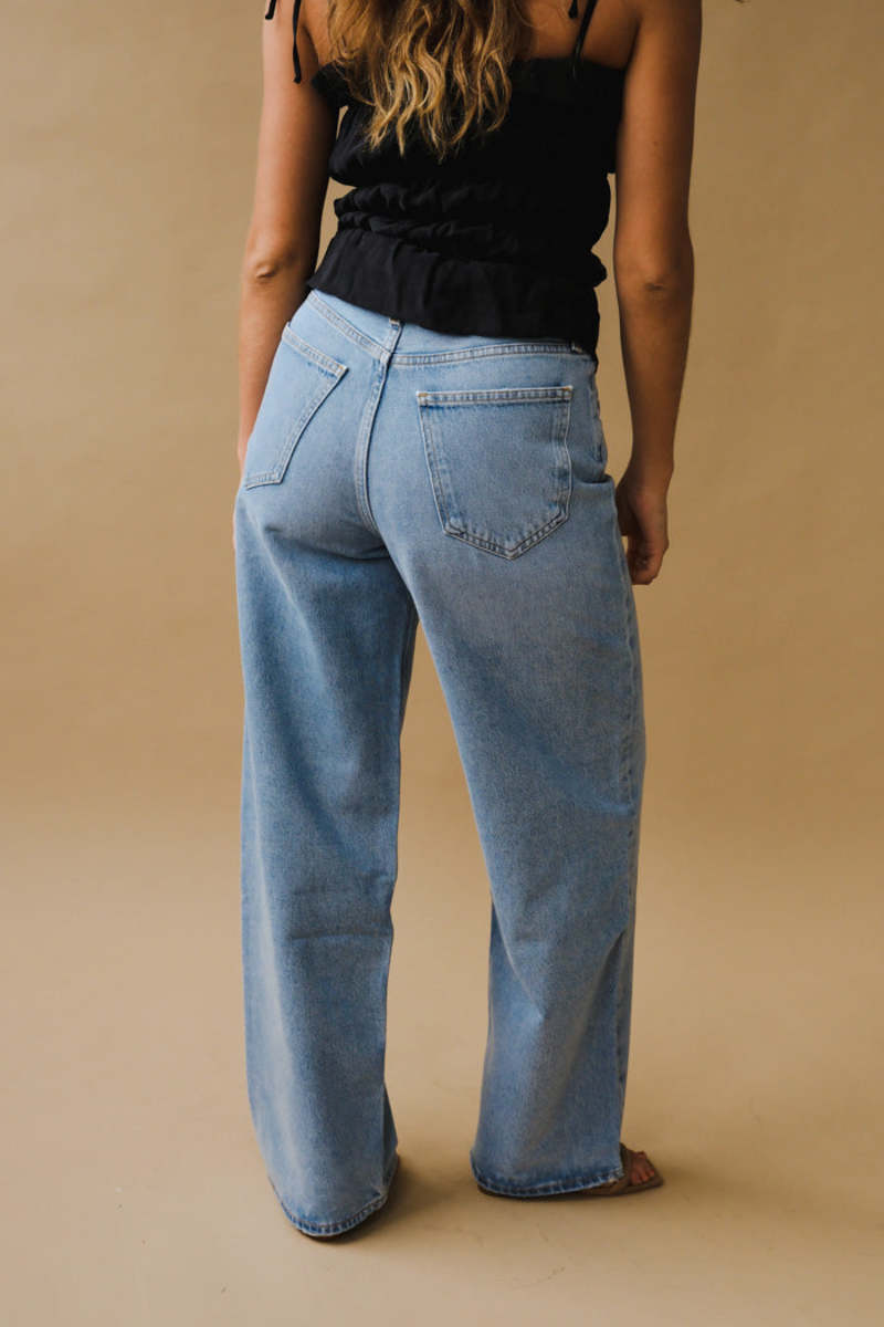 Agolde Low Slung Baggy - Kight Indigo Void Wash | Garmentory