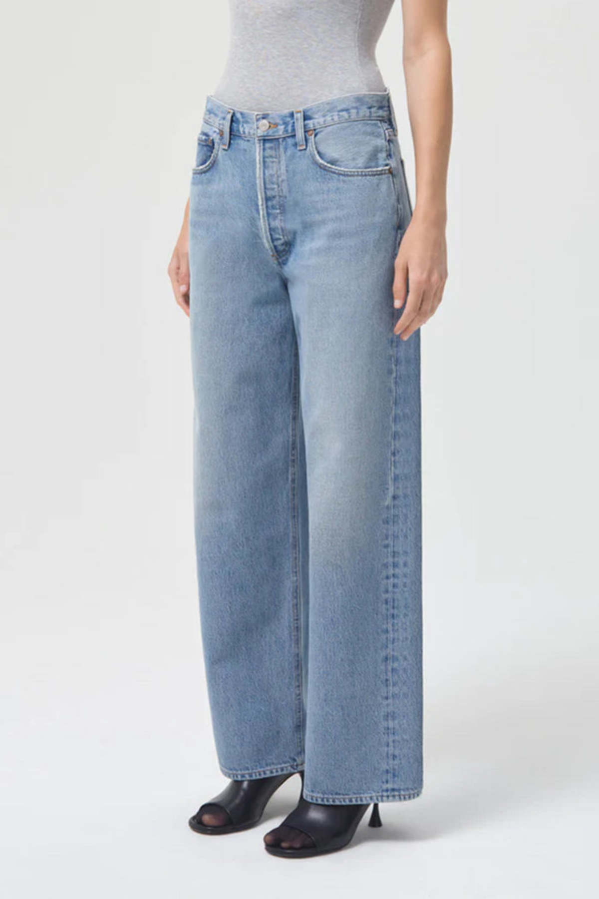 Agolde Low Slung Baggy - Kight Indigo Void Wash | Garmentory