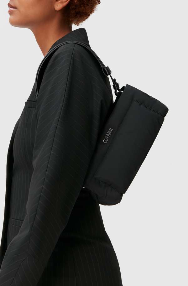 Ganni Pillow Baguette Bag - Black | Garmentory Ganni Pillow Baguette Bag - Black | Garmentory