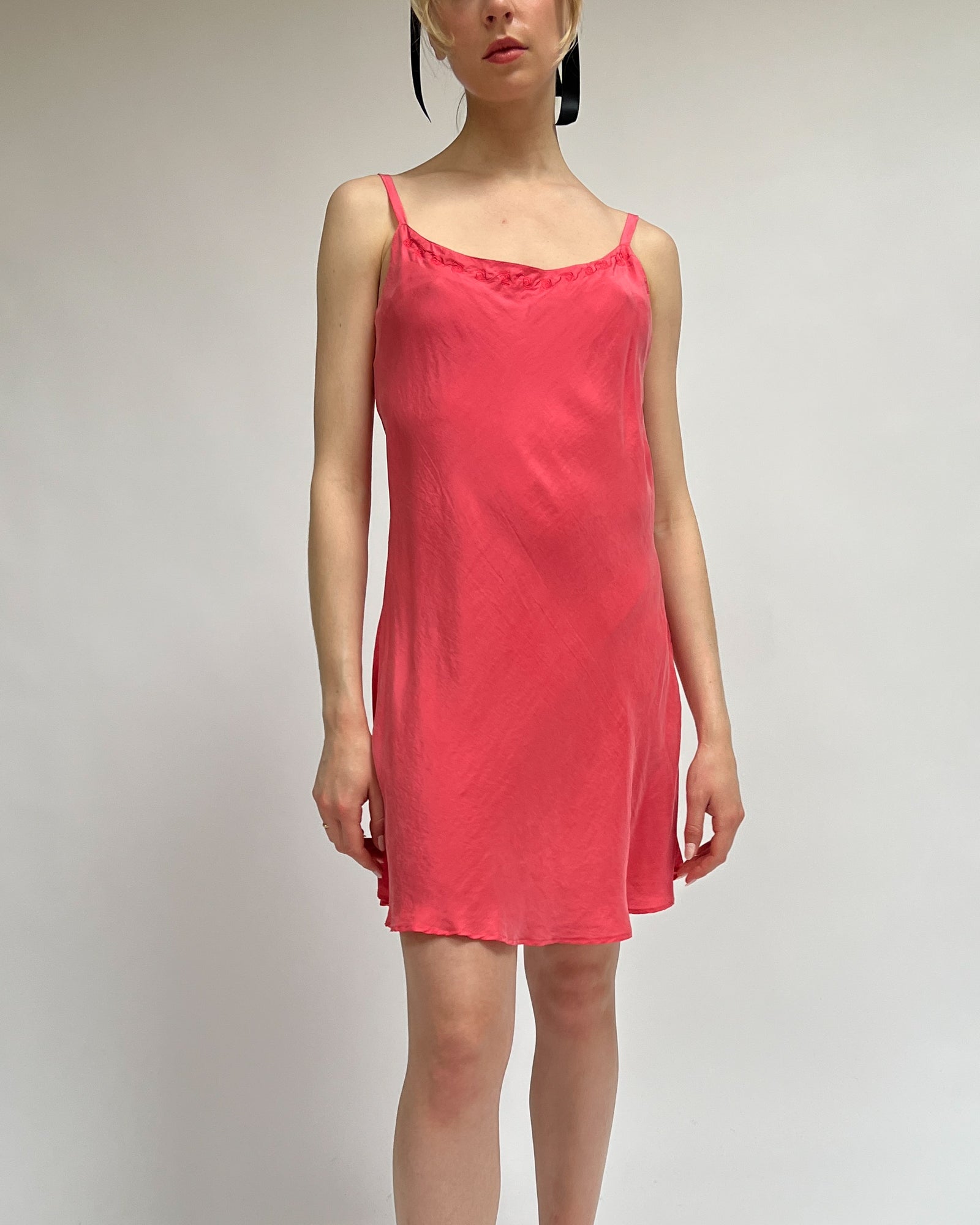 Silk Slipdress - Strawberry | Garmentory Silk Slipdress - Strawberry | Garmentory