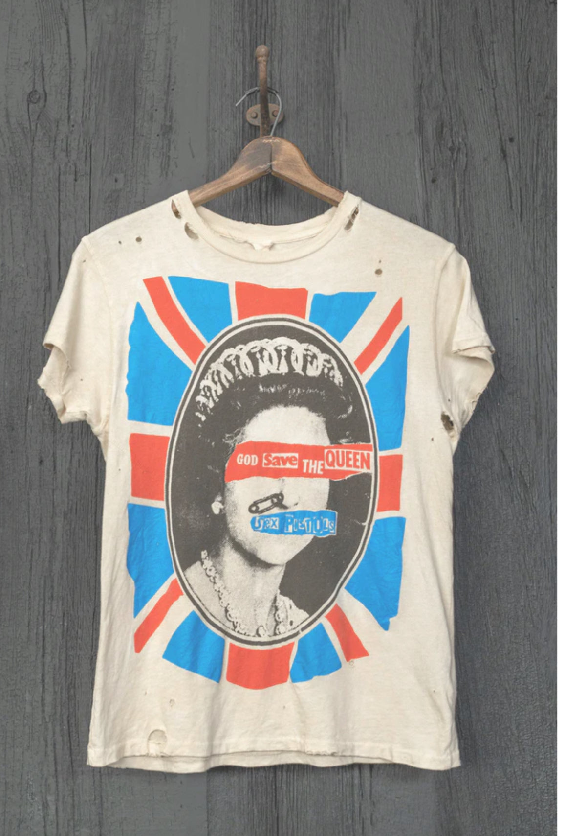 Madeworn Sex Pistols Tea Stained Destroyed Tee - White | Garmentory