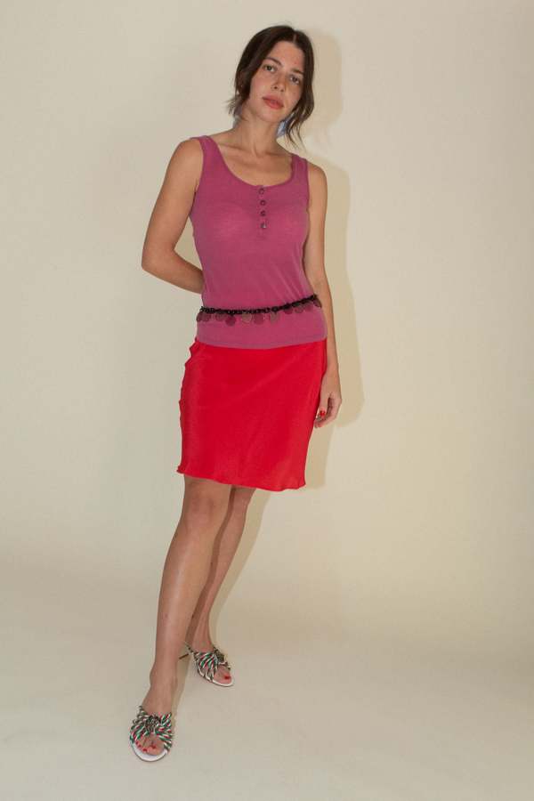 Maryam Nassir Zadeh Sublime Slip Skirt - Ruby | Garmentory