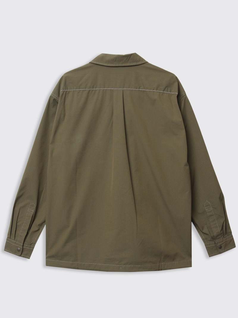 and wander Dry Rip Shirt Jacket - Khaki | Garmentory