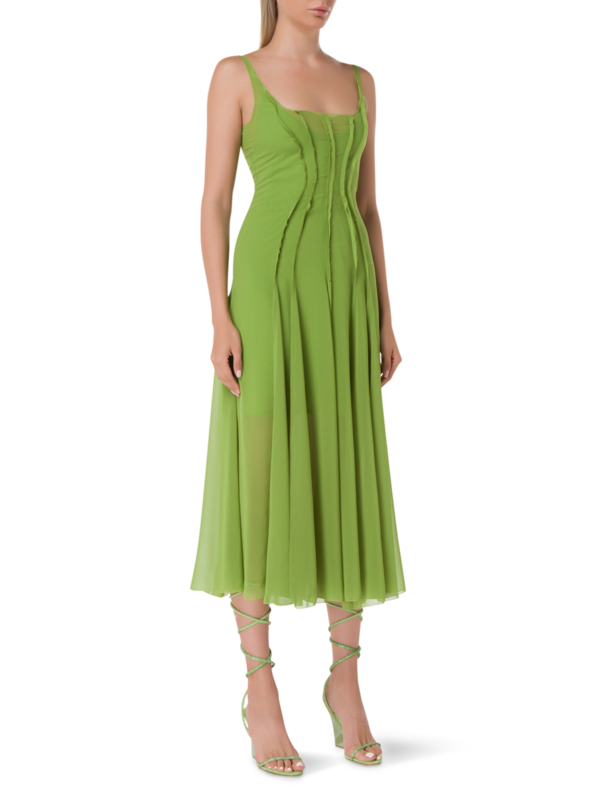 agaci green dress CHII GOWN