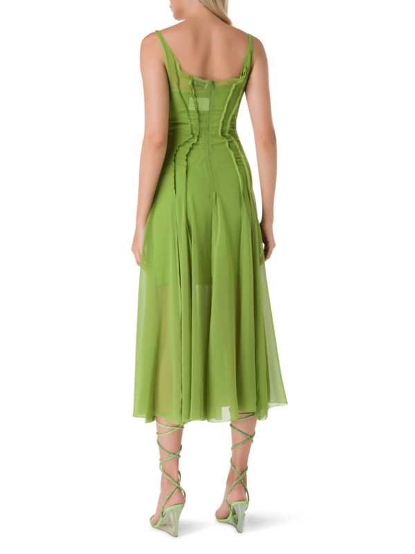 Act No 1 Georgette Dress - Leaf Green | Garmentory