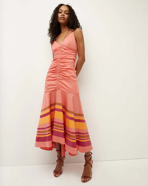 veronica beard halter dress Veronica Beard Ayanna Halter Maxi Dress | Black Multi main image 1