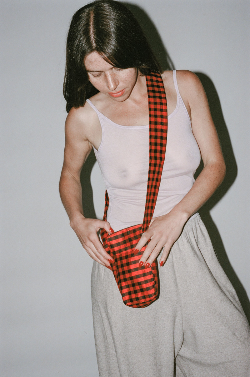 Coming of Age iPhone Crossbody Bag - Brown/Red Gingham | Garmentory 