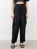 Hache Linen Cargo Pants - Black - Thumbnail 5