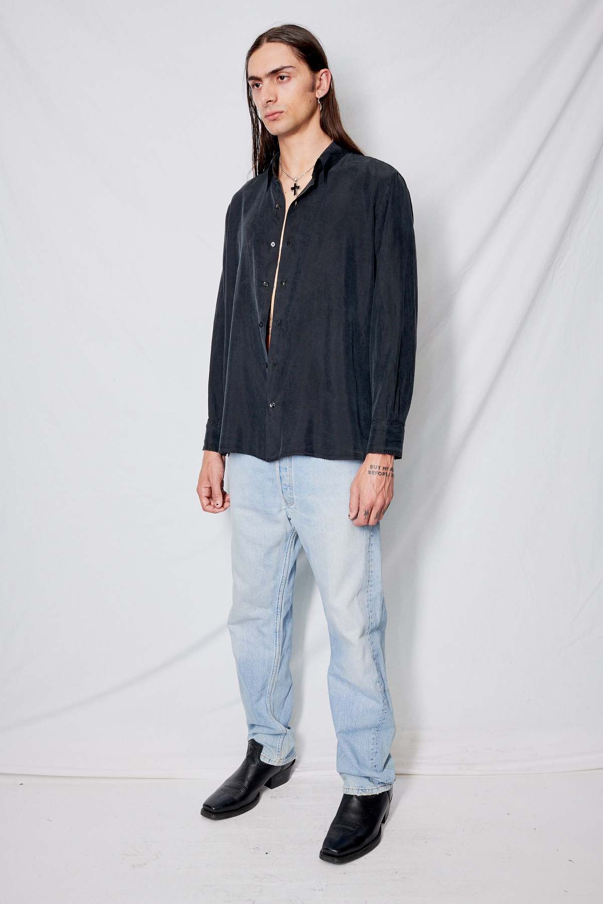 Gabriela Coll Garments Silk No197 Shirt - Black | Garmentory
