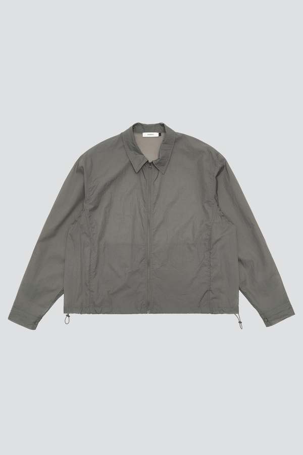 Amomento Popup Sheer Zip Up Shirt - Brown | Garmentory