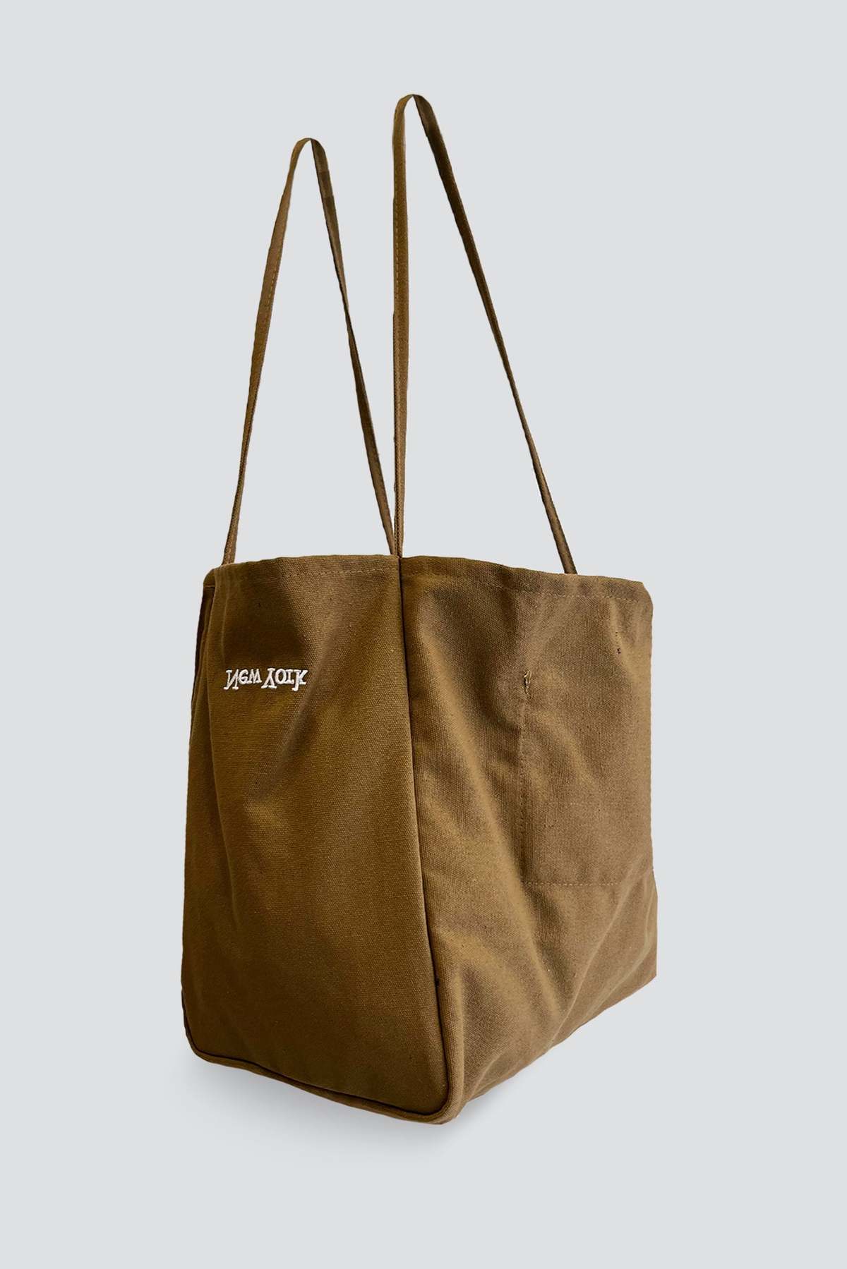 Assembly Canvas NY Embroidered Tote Bag Camel Garmentory