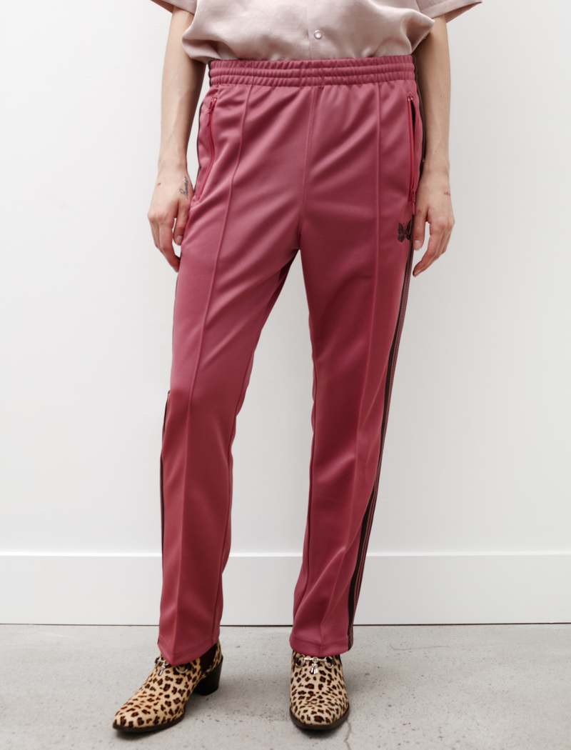 パンツ NEEDLES Narrow Track Pant Smoke Pink S Needles Narrow Track Pant - Poly Smoke Pink | Garmentory