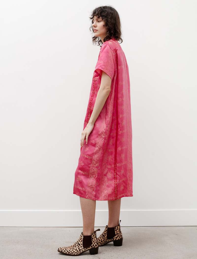 Needles S S Classic Shirt Dress - Flower Jacquard Pink | Garmentory