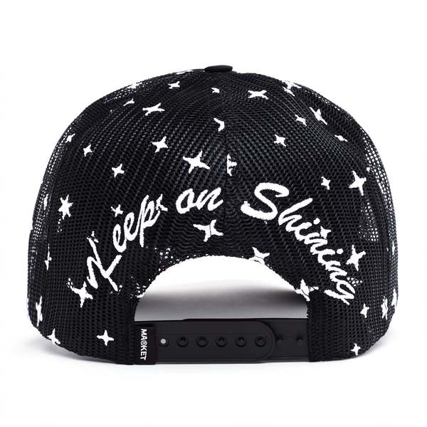 Market Embroidered Smiley Keep On Shining Trucker Hat s-l400.jpg main image 3