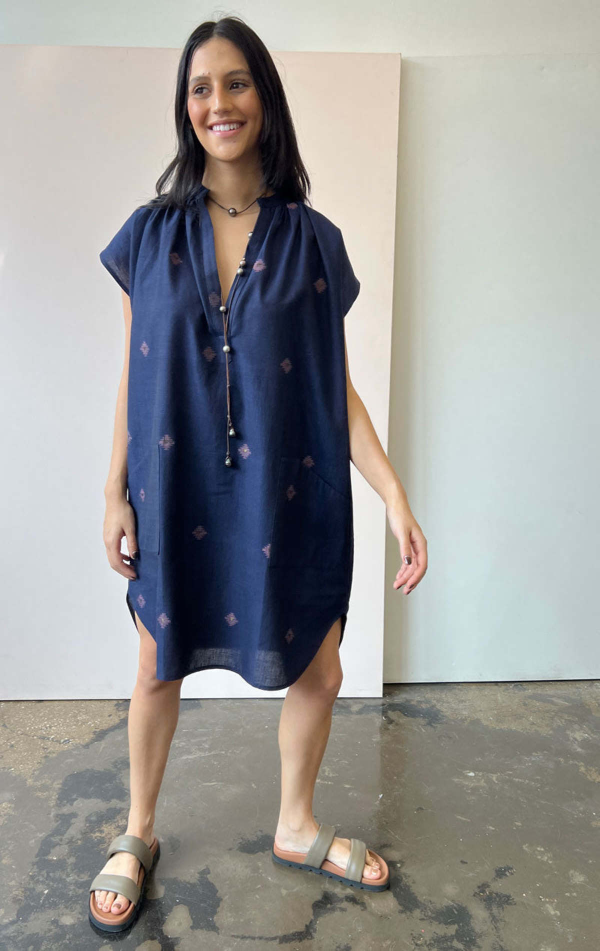 Navy Khadi Tunic | Garmentory