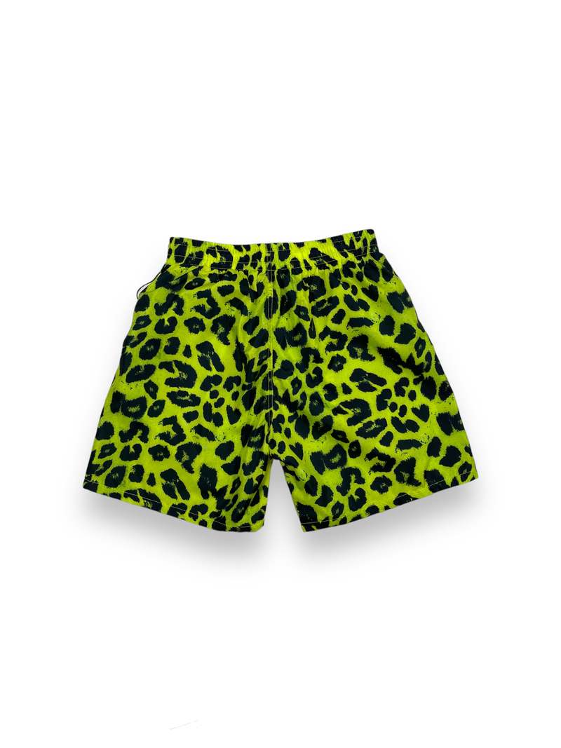 PLEASURES LEOPARD RUNNING SHORT - Lime | Garmentory