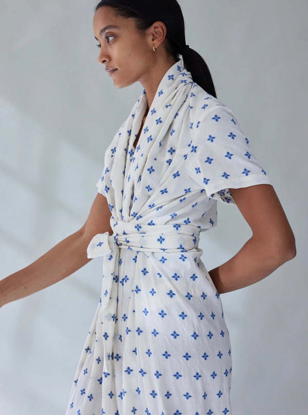 Caron Callahan JOCELYN DRESS - CORNFLOWER