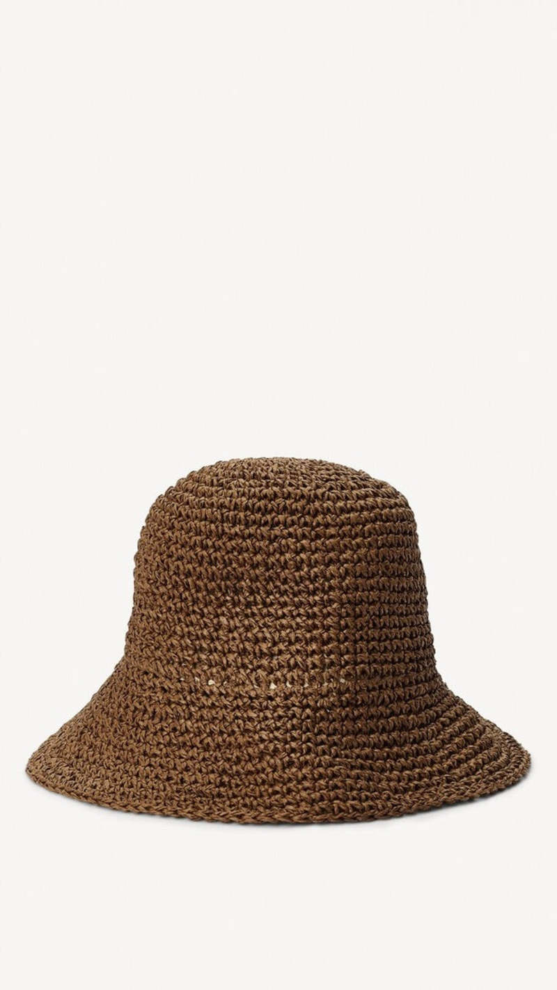 By Malene Birger Strawa Bucket Hat - Brown | Garmentory