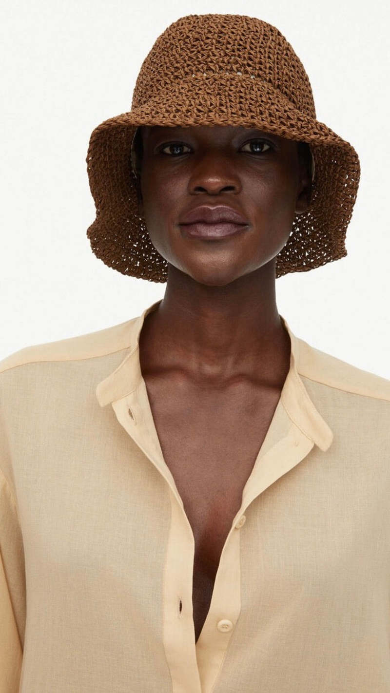“By Malene Birger” ストローハット Beige/Brown By Malene Birger Strawa Bucket Hat - Brown | Garmentory