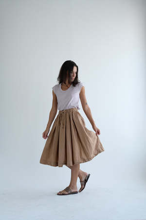 Album di Famiglia TC Pleated Skirt - Pottery | Garmentory
