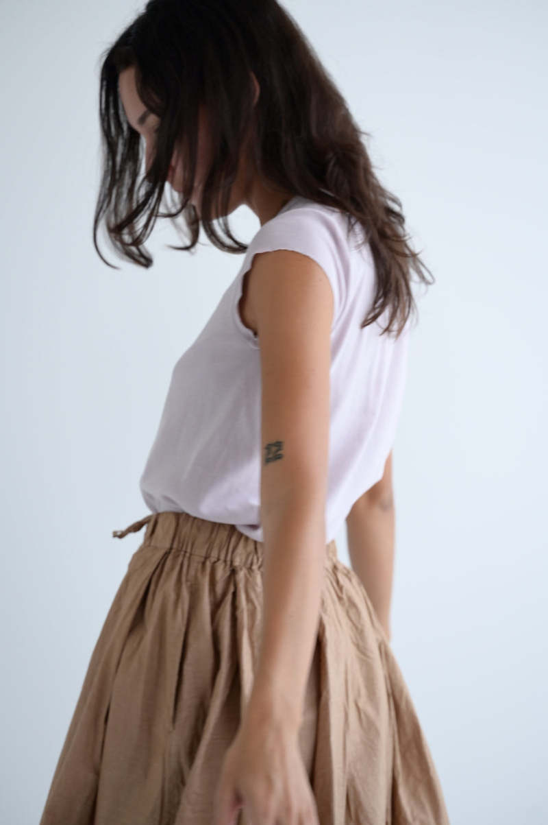 Marc le Bihan Cap Sleeve Tee - Ancient Rose