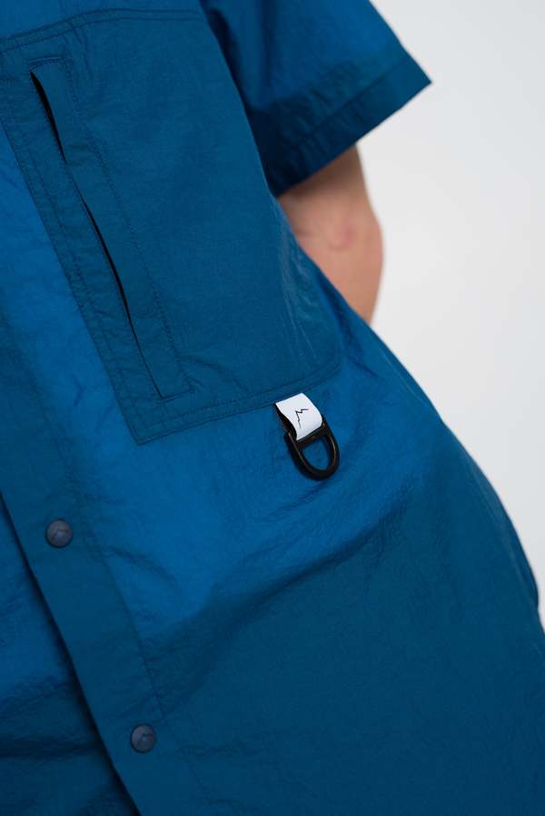 【CAYL】nylon short sleeve hiker shirts / blue CAYL Nylon Short Sleeve Hiker Shirt - Blue | Garmentory