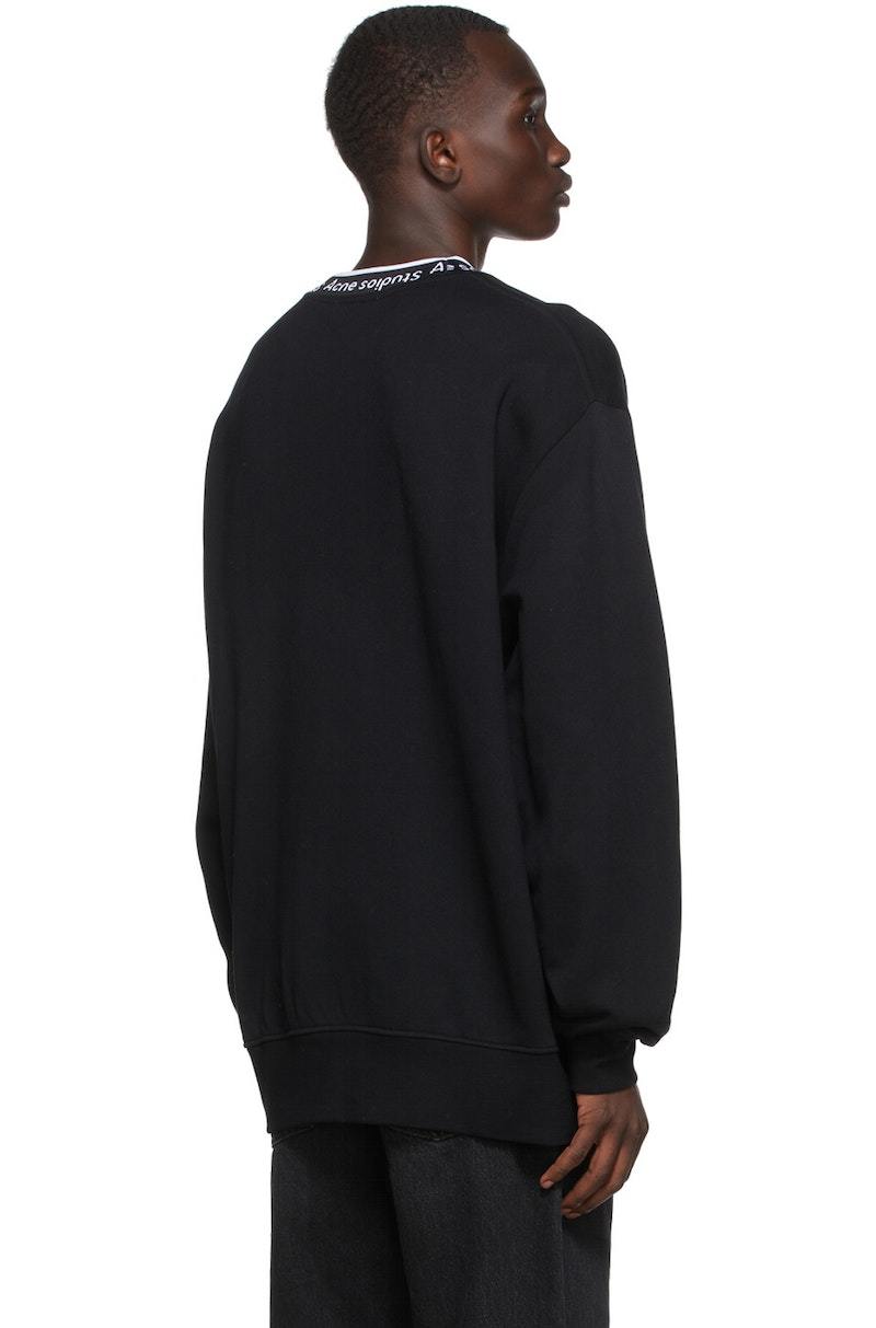 Acne Studios NUOLJA ブラック トレーナー Men's Acne Studios Crew Neck Sweatshirt Fn-Mn-Swea000278