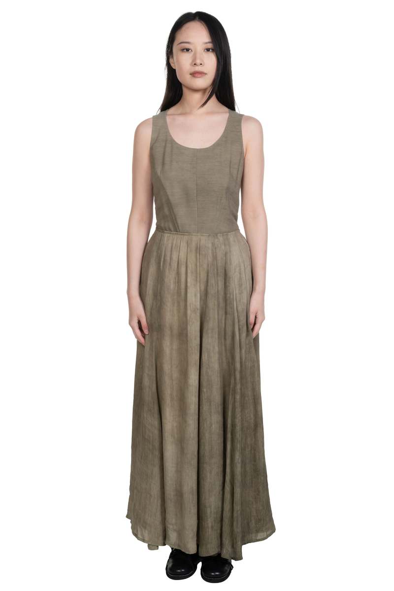 slim fit dress slacks YVE HALTER MAXI DRESS - KHAKI main image 1