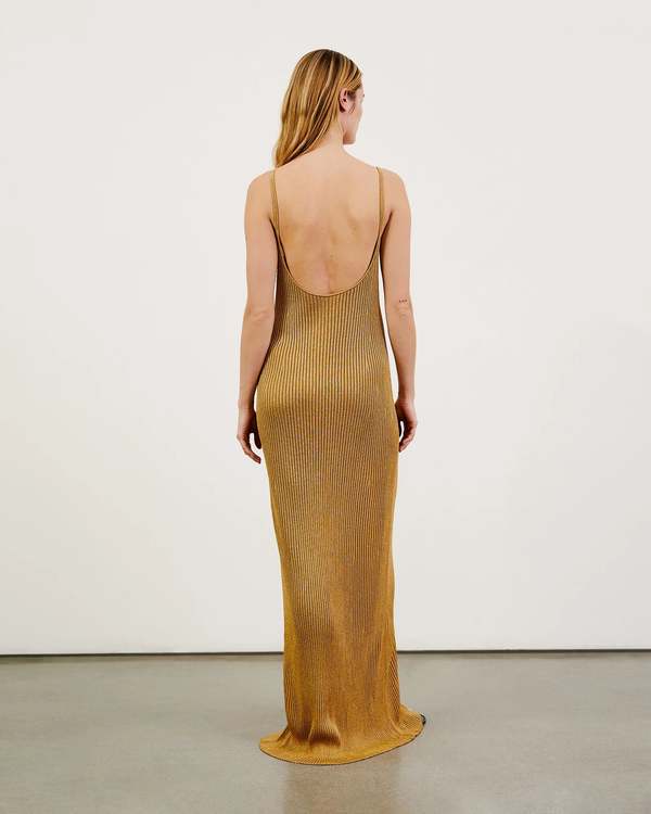 Nili Lotan Zarina Lurex Knit Dress - Golden Yellow | Garmentory Nili Lotan Zarina Lurex Knit Dress - Golden Yellow | Garmentory