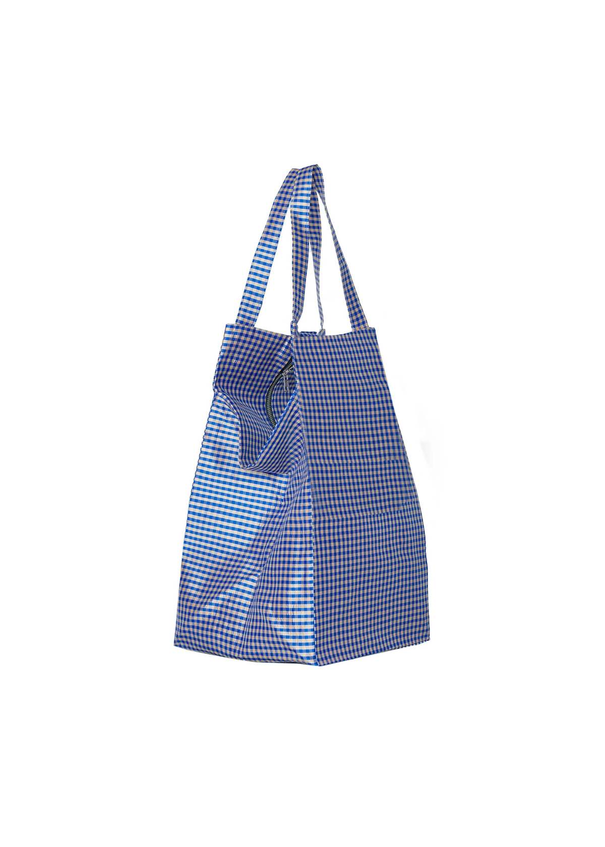 Coming of Age XL Everyday Bag - Blue/Cream Gingham | Garmentory