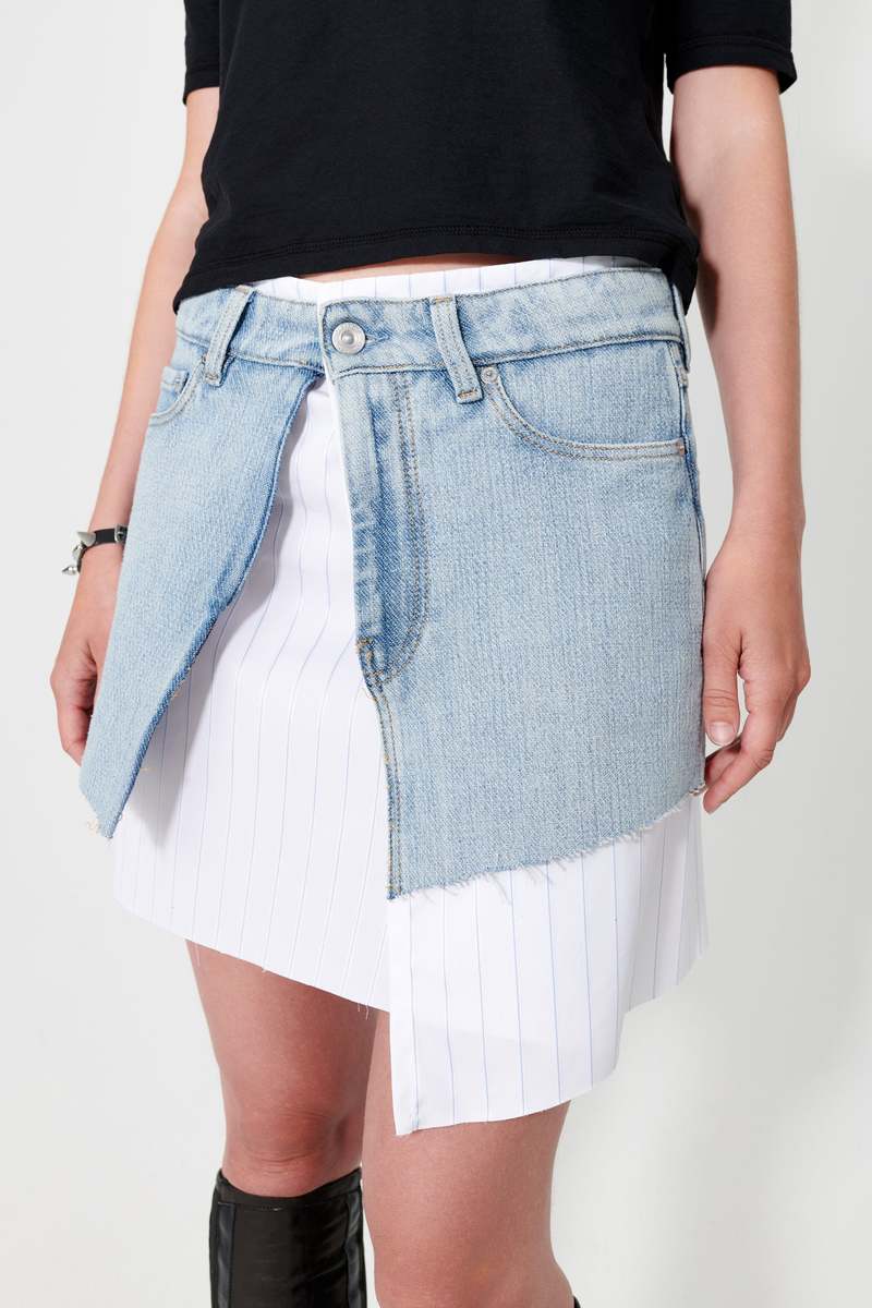 【送料&関税込】Our Legacy Cover Denim Mini Skirt OUR LEGACY Cover frayed denim mini skirt | NET-A-PORTER
