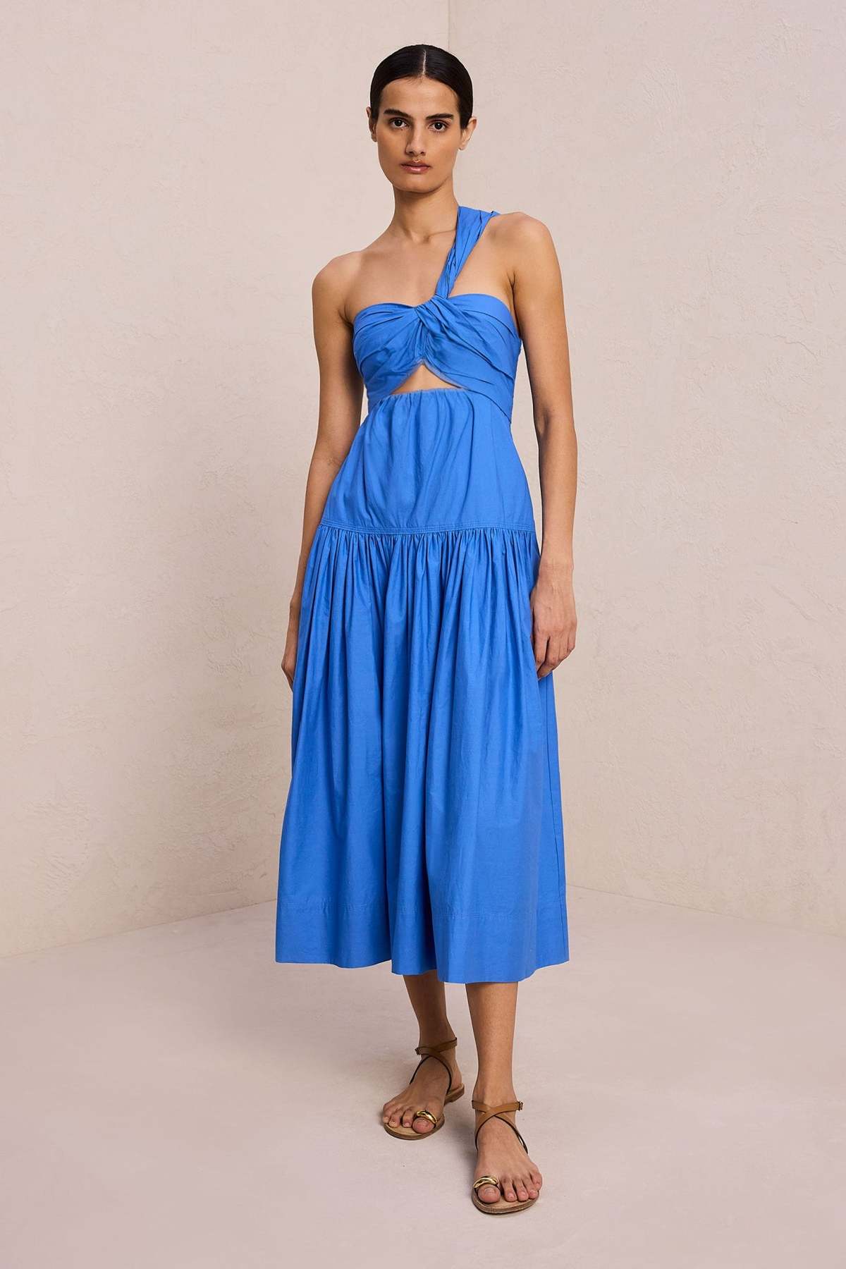 A.L.C. Aubrey Cotton Midi Dress - Coastal Blue | Garmentory A.L.C. Aubrey Cotton Midi Dress - Coastal Blue | Garmentory