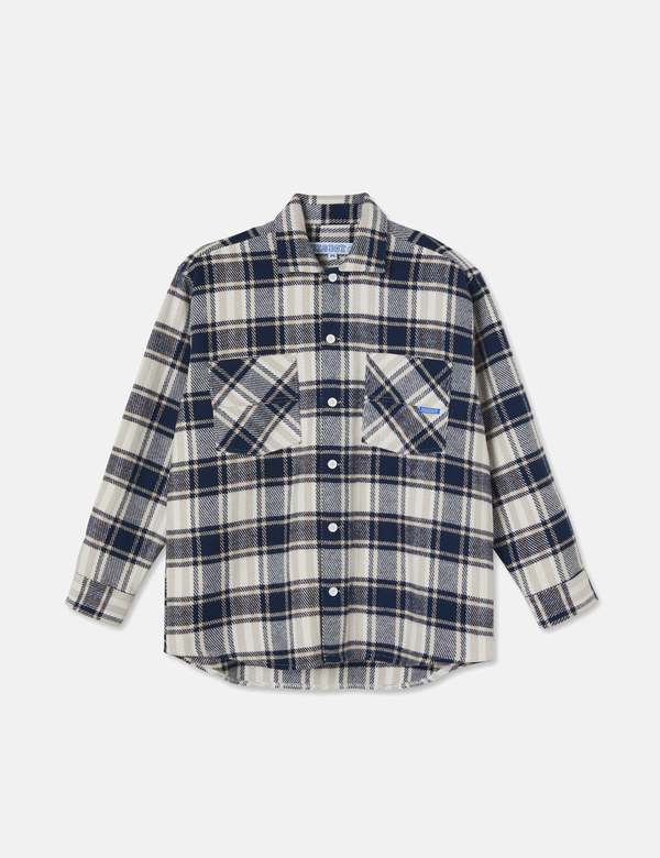 Polar Skate Co. Big Boy Flannel Shirt - Navy Blue | Garmentory
