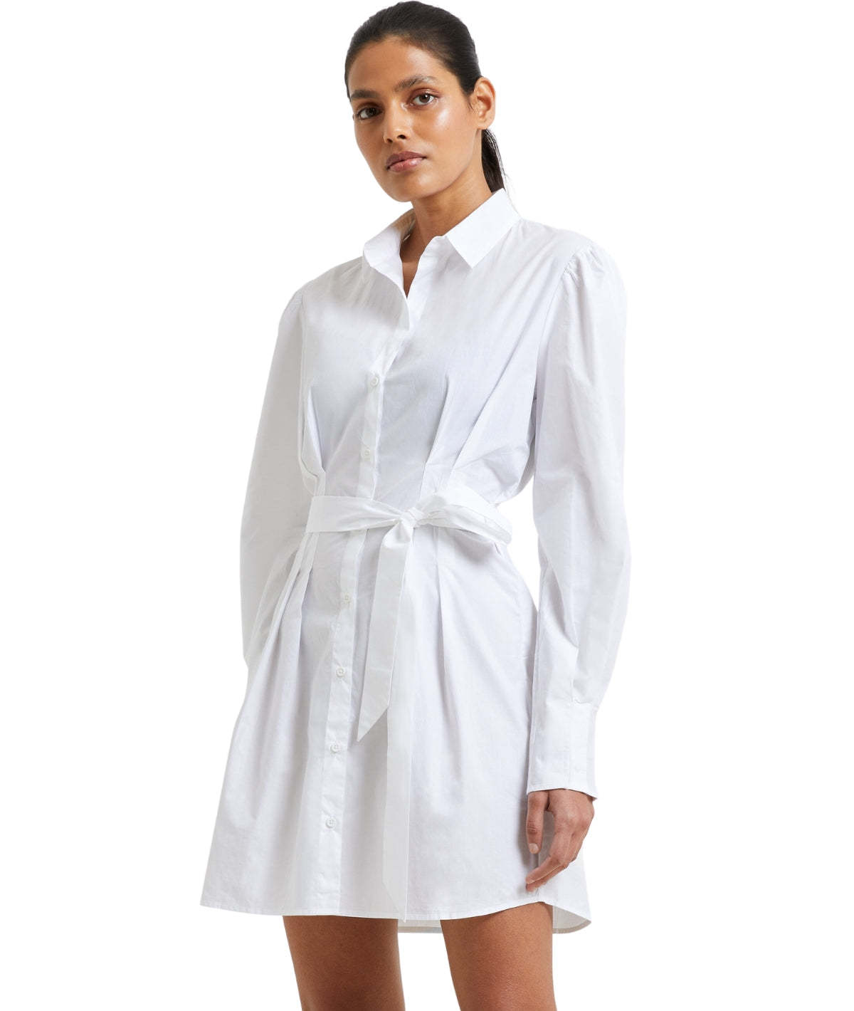 French Connection Conscious Rhodes Shirt Dress - Linen White | Garmentory